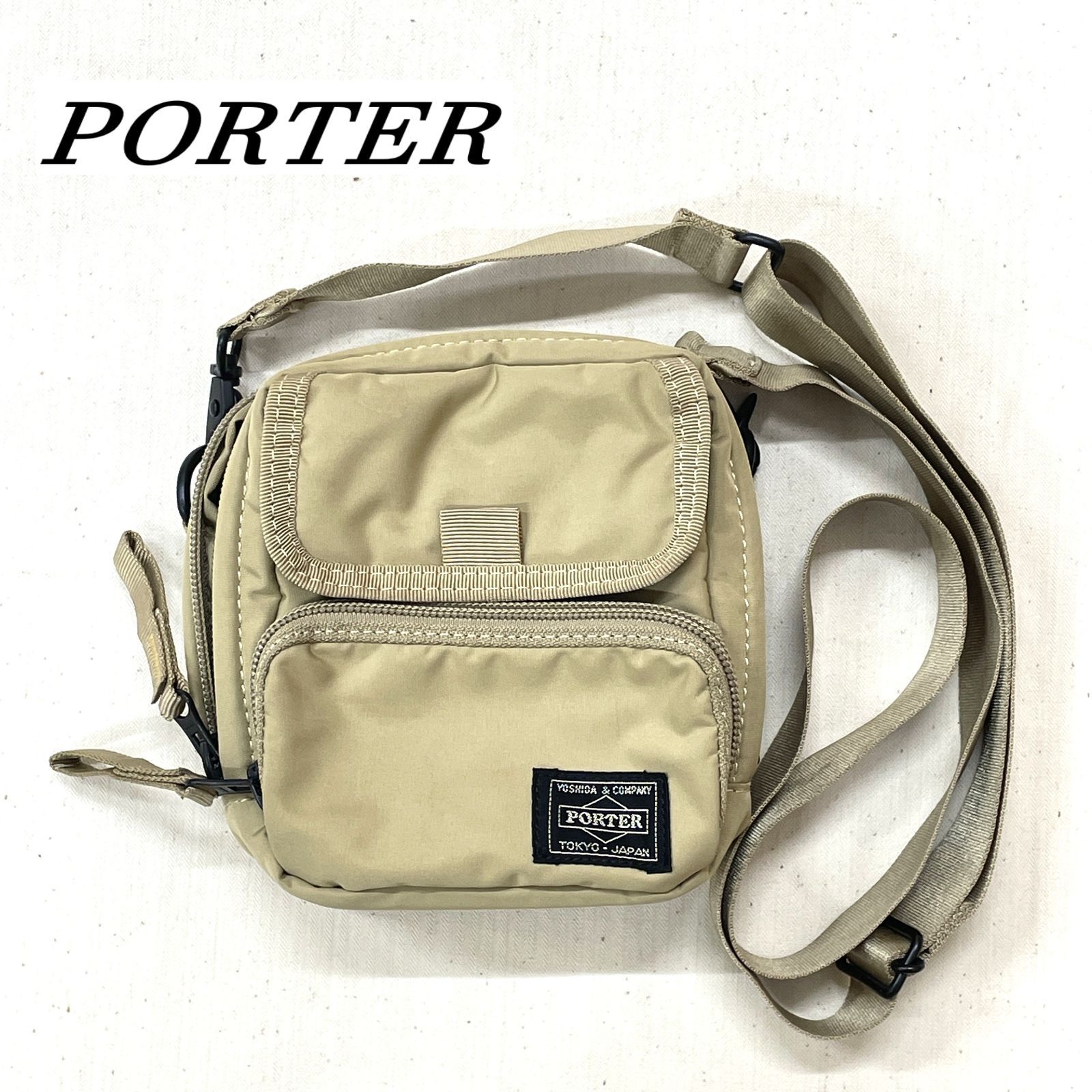PORTER ポーター ドライブ マルチポーチ ショルダーバッグ BEG 