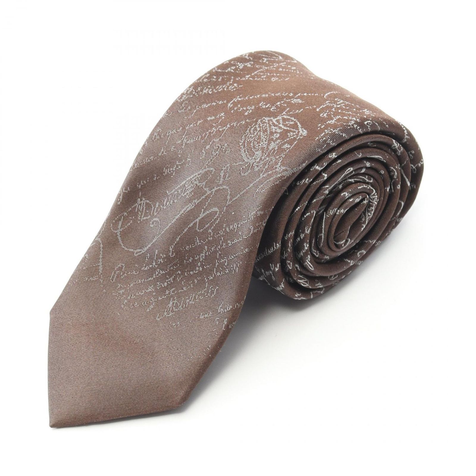 ベルルッティ Berluti ネクタイ ブラウン シルク ネクタイ レディース