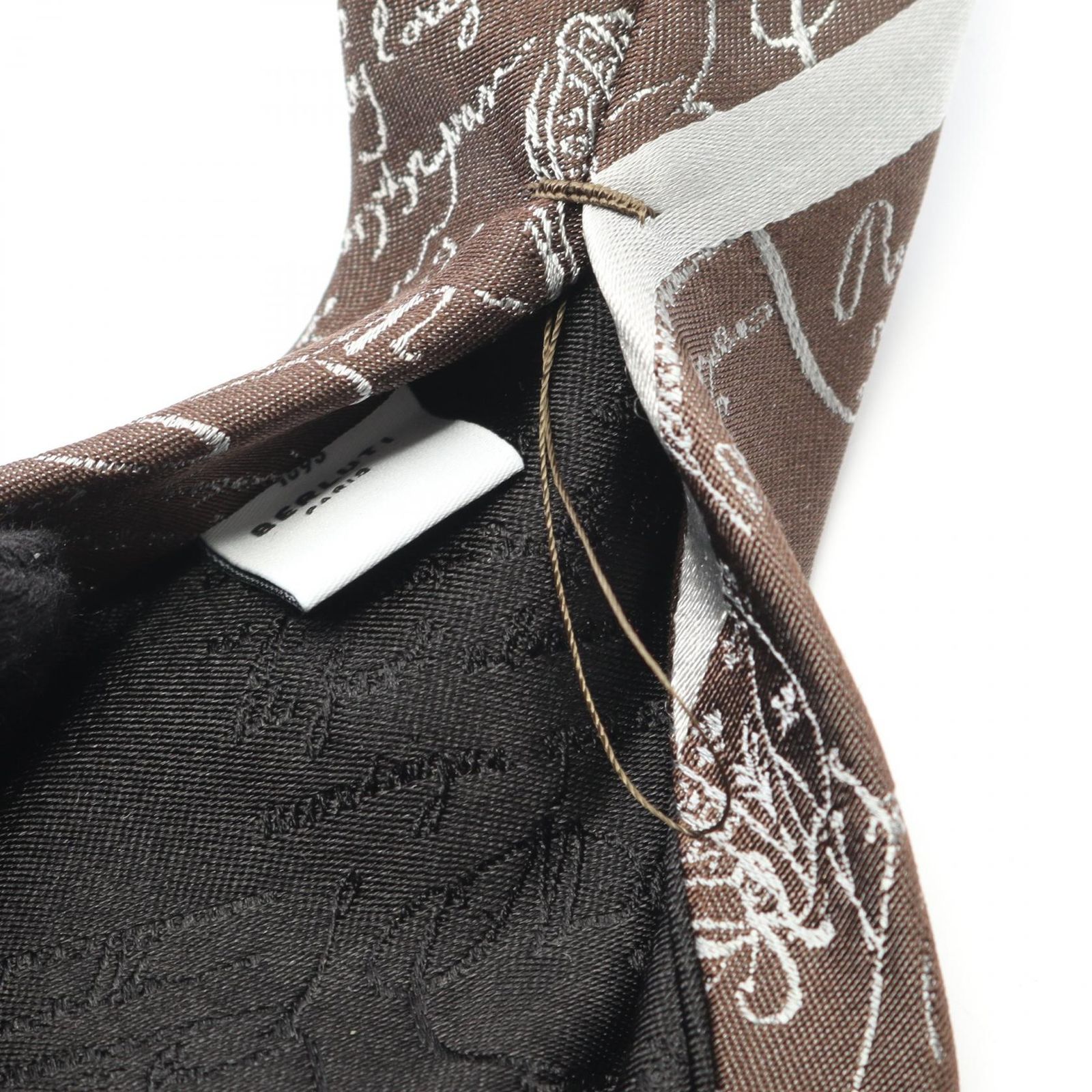 ベルルッティ Berluti ネクタイ ブラウン シルク ネクタイ レディース