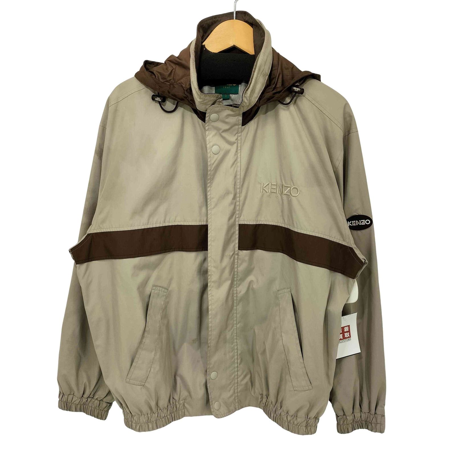 ケンゾーゴルフ KENZO GOLF 90-00s ロゴ刺繍 ジップアップ フーデッド
