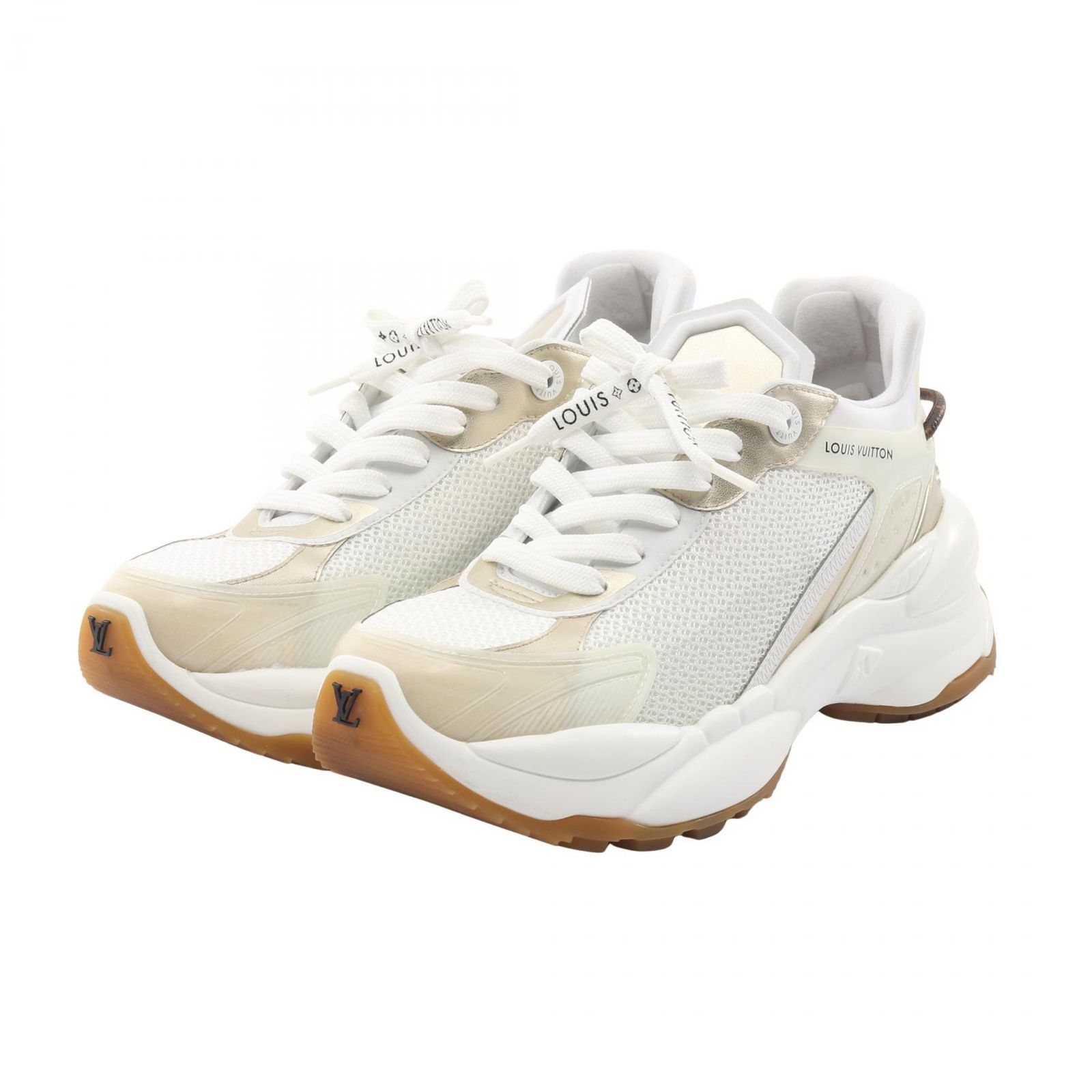 ルイ・ヴィトン LOUIS VUITTON スニーカー ラン55 ファブリック レザー