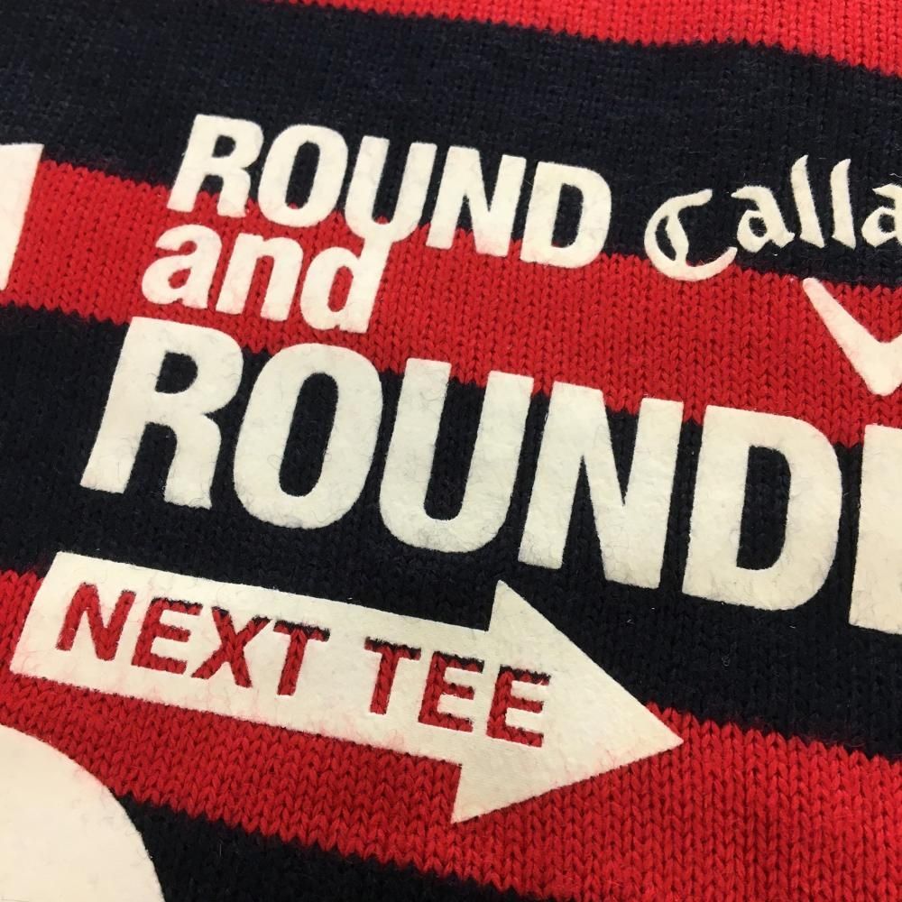 美品】キャロウェイ セーター ネイビー×レッド ボーダー ウール混