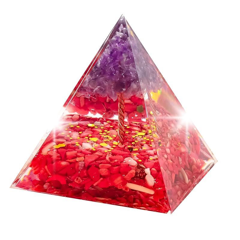 新品】 オルゴナイト クリスタル オルゴン ピラミッド ツリー 招財樹