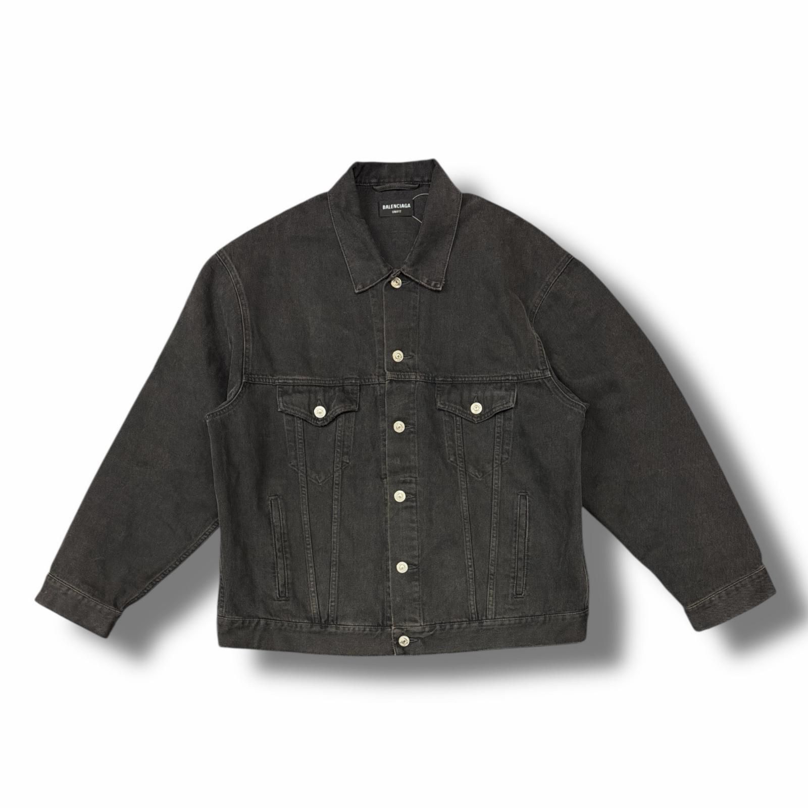 国内正規 BALENCIAGA Spray Paint BB Logo Denim Jacket スプレー