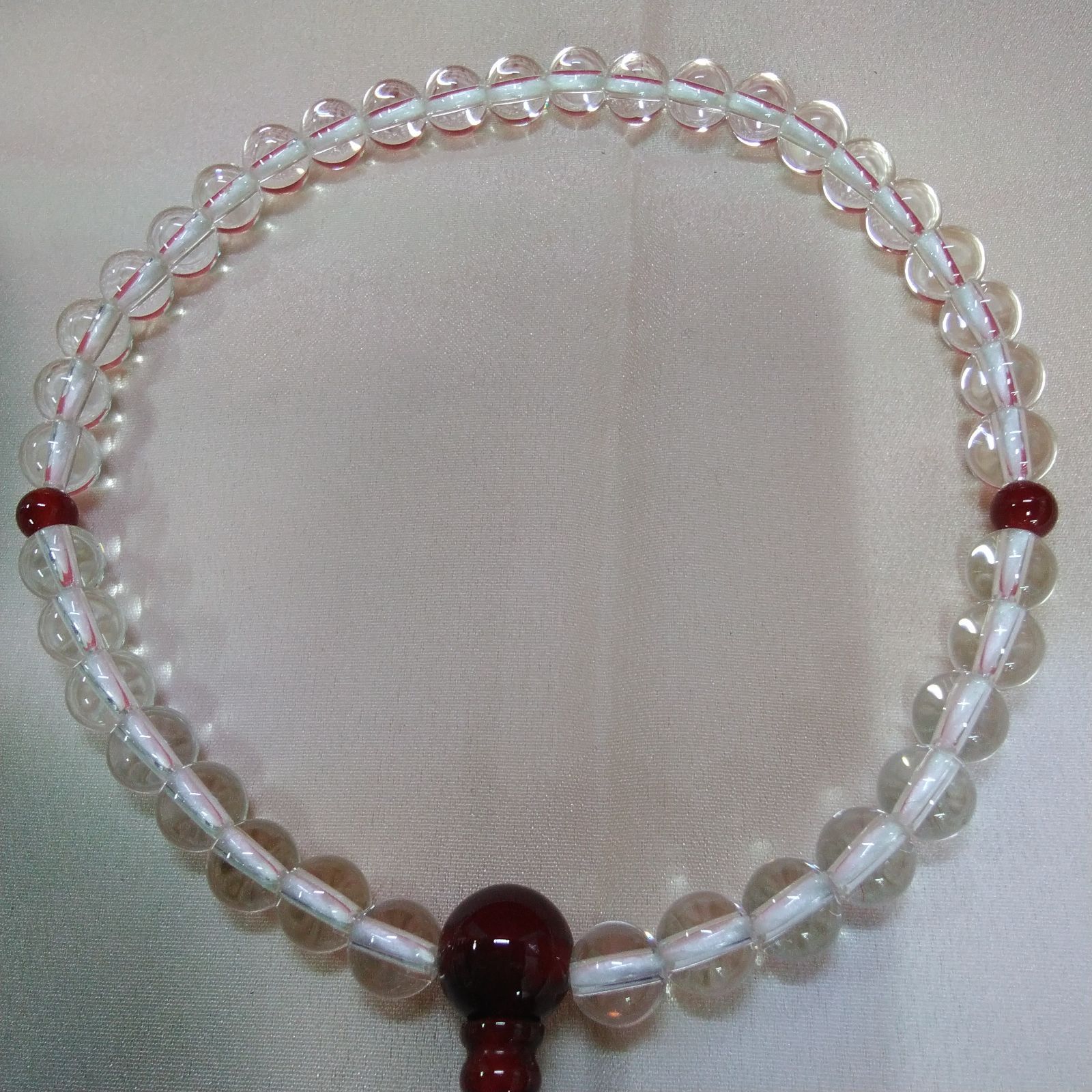 未使用保管品 【本水晶略式念珠 女性向き】念珠を一つと思われる方