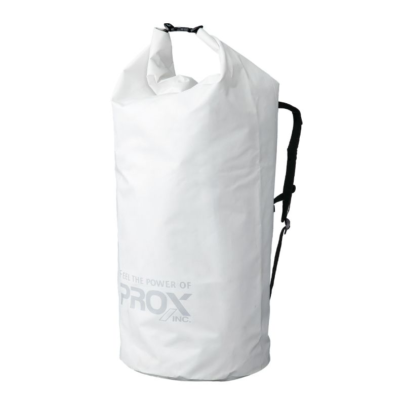 ドライバッグ 防水 大容量 リュック型 釣り ギガドライバックパック プロックス PROX ターポリン 大型 防水バッグ 洗える 直径41cm×高さ105cm アウトドア フィッシュキャリー ロールトップ 丈夫 ホワイト