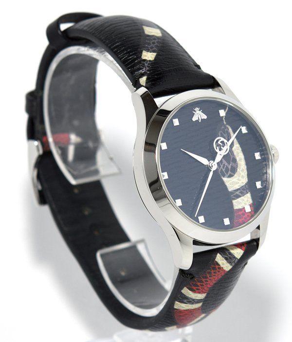 ☆電池交換済！箱保付！美品！GUCCI グッチ Gタイムレス ル マルシェ