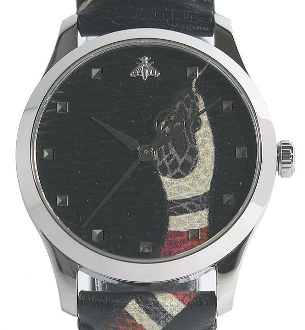 ☆電池交換済！箱保付！美品！GUCCI グッチ Gタイムレス ル マルシェ