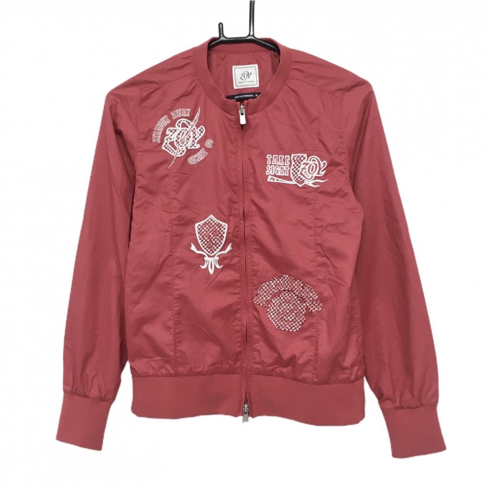 美品】ゾーイ ブルゾン レッド×白 複数ワッペン 裏地メッシュ
