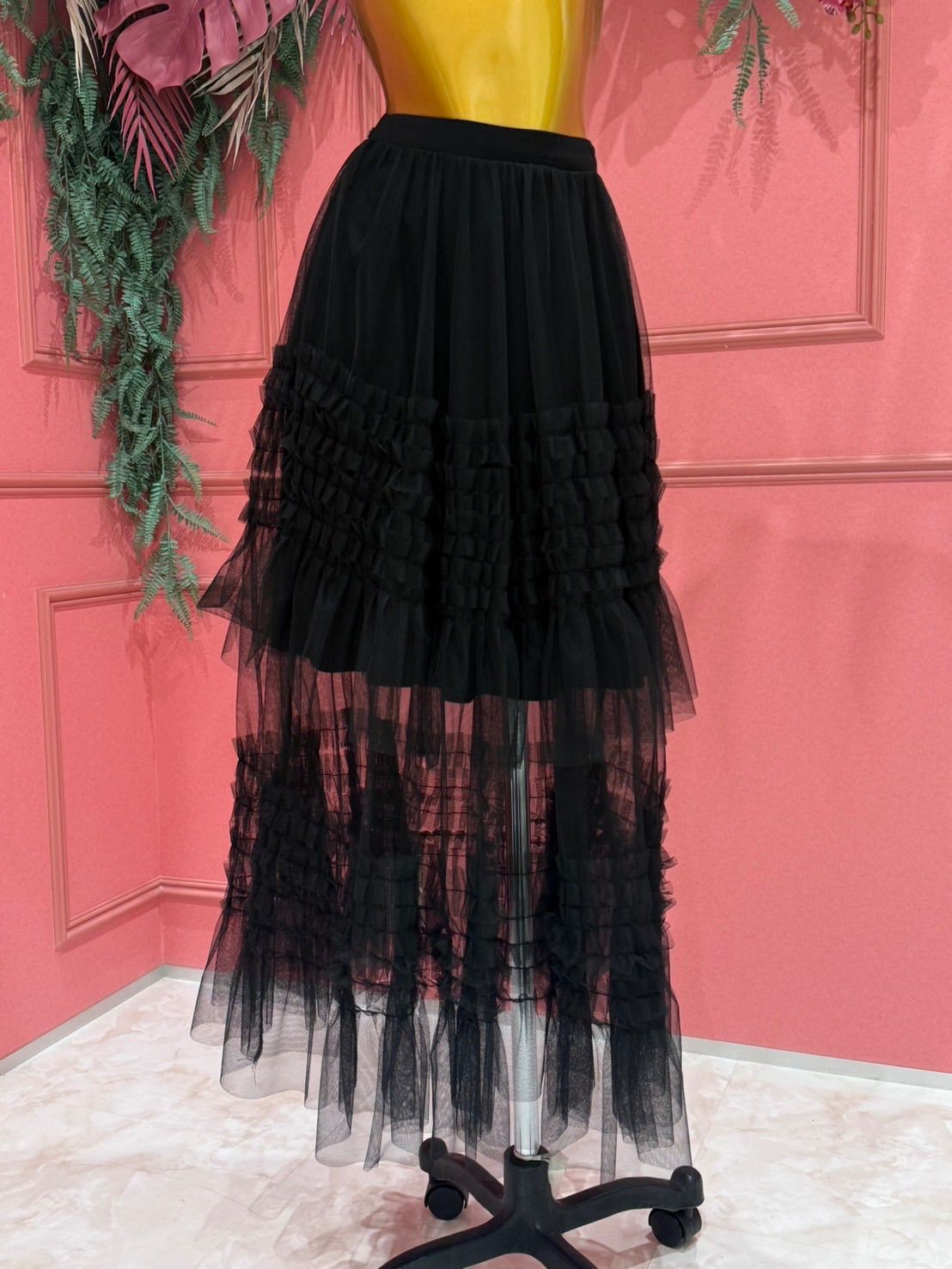 社交ダンス gentil ジャンティ authentic シースルーデザインスカート