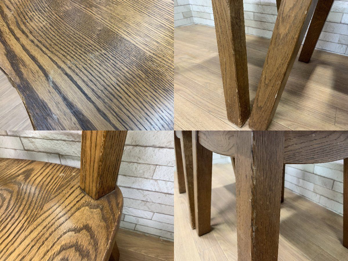 ◇オランダ家具ヴィンテージ 木製 ダイニングチェア 2脚セット オーク