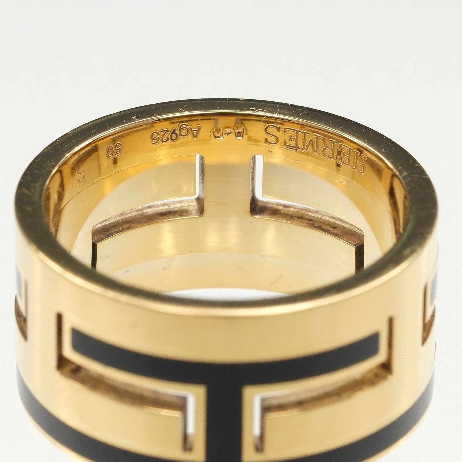 HERMES】エルメス ムーブアッシュ シルバー925×金メッキ 10号