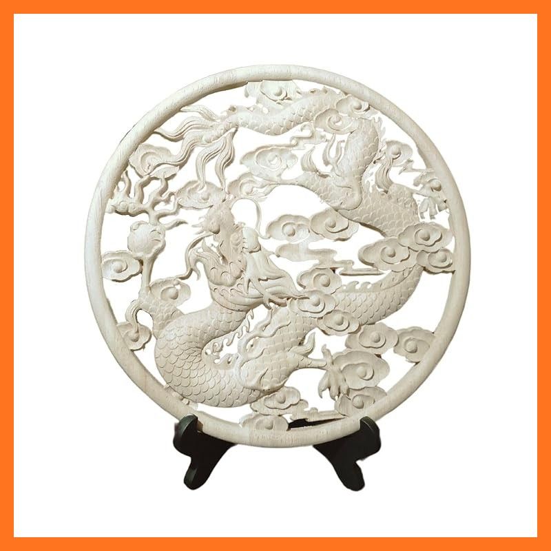 新品】 [S.T.S.G] 龍 竜 ドラゴン 縁起物 魔除け レリーフ 木製 幸運