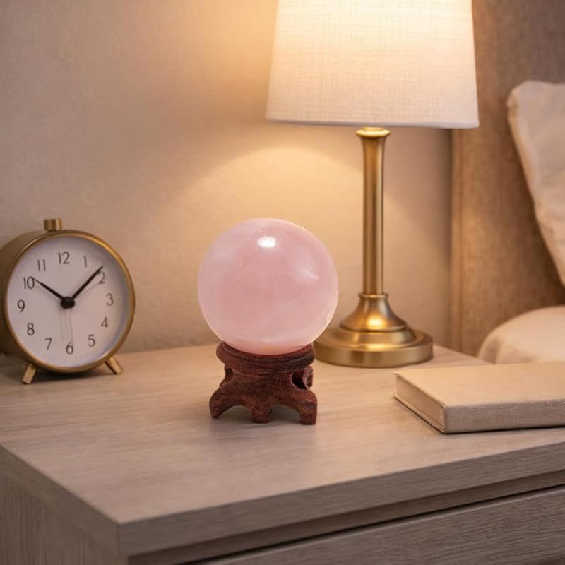 新品】 Polar Jade ローズクォーツ丸玉 開運 幸運 占い ヒーリング