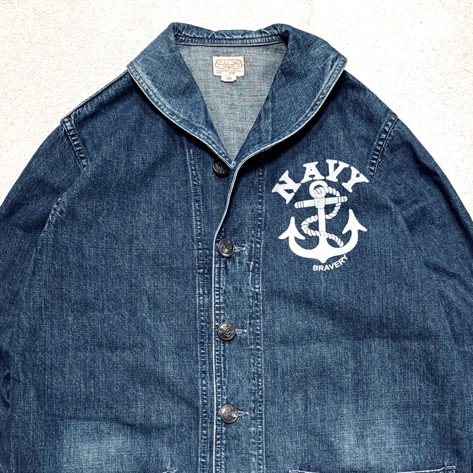 WAREHOUSE / DUBBLE WORKS SHAWL COLLAR COVERALL カバーオール デニム