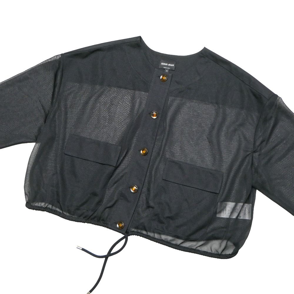 GIORGIO ARMANI ジョルジオアルマーニ ノーカラージャケット サイズ44