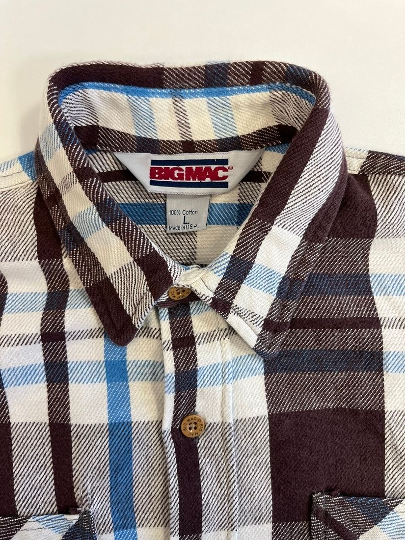 ビッグマック BIG MAC 80s 80's USA製 三角タグ ヘビーネルシャツ