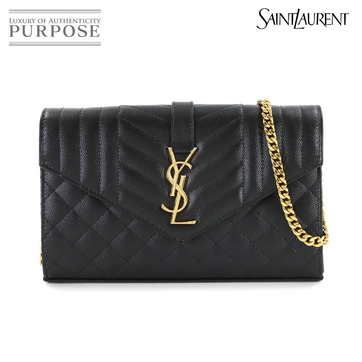 未使用 展示品 サンローラン SAINT LAURENT カサンドラ エンベロープ