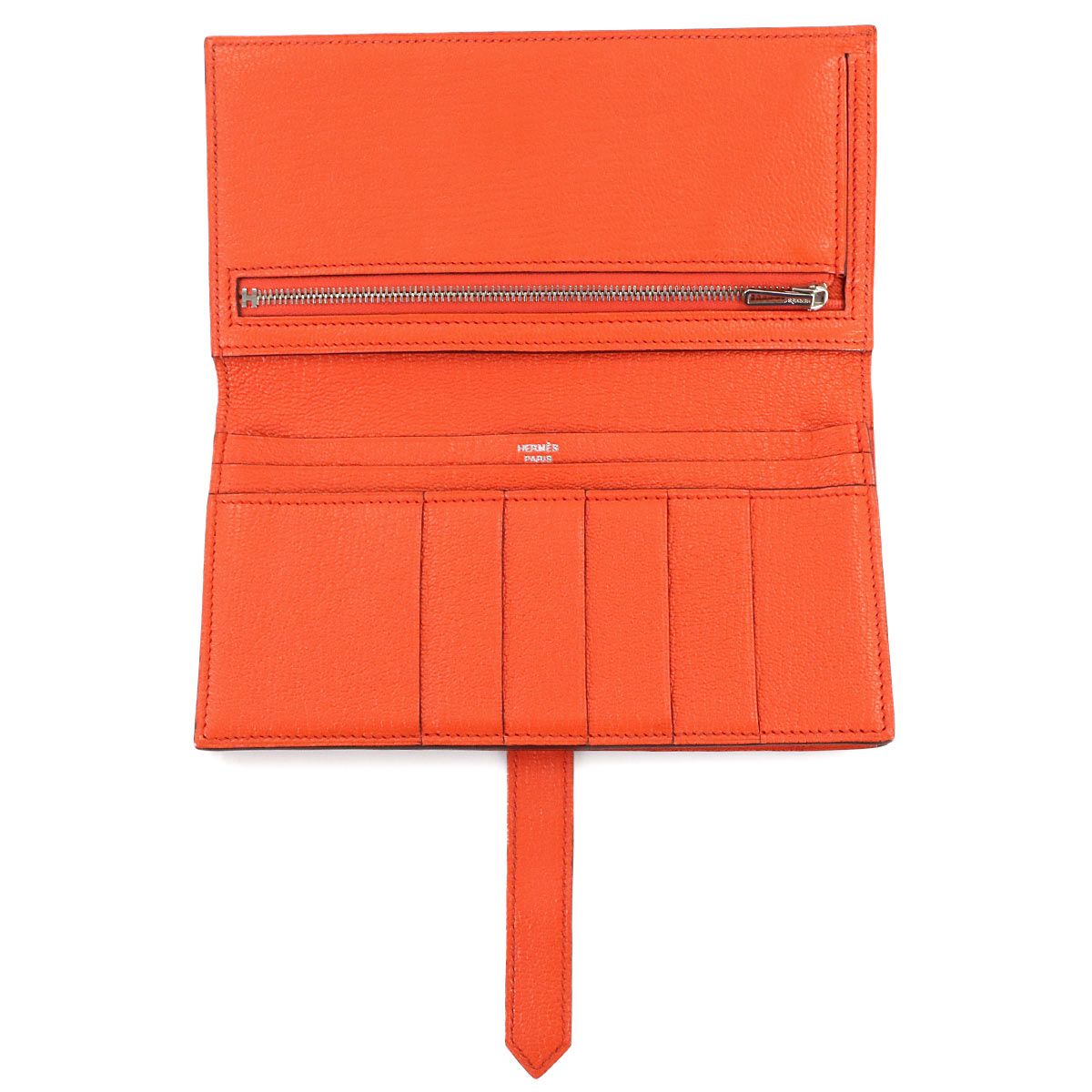 新品同様 エルメス HERMES ベアンスフレ 二つ折り 長財布 シェーブル