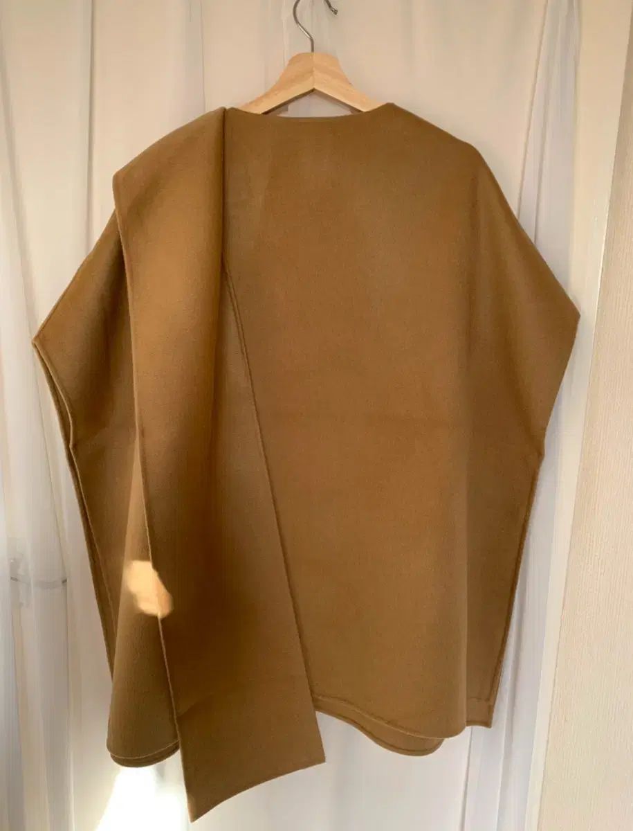 コスCOS スカーフ ケープ ウールブレンド コート ジャケット キャメル