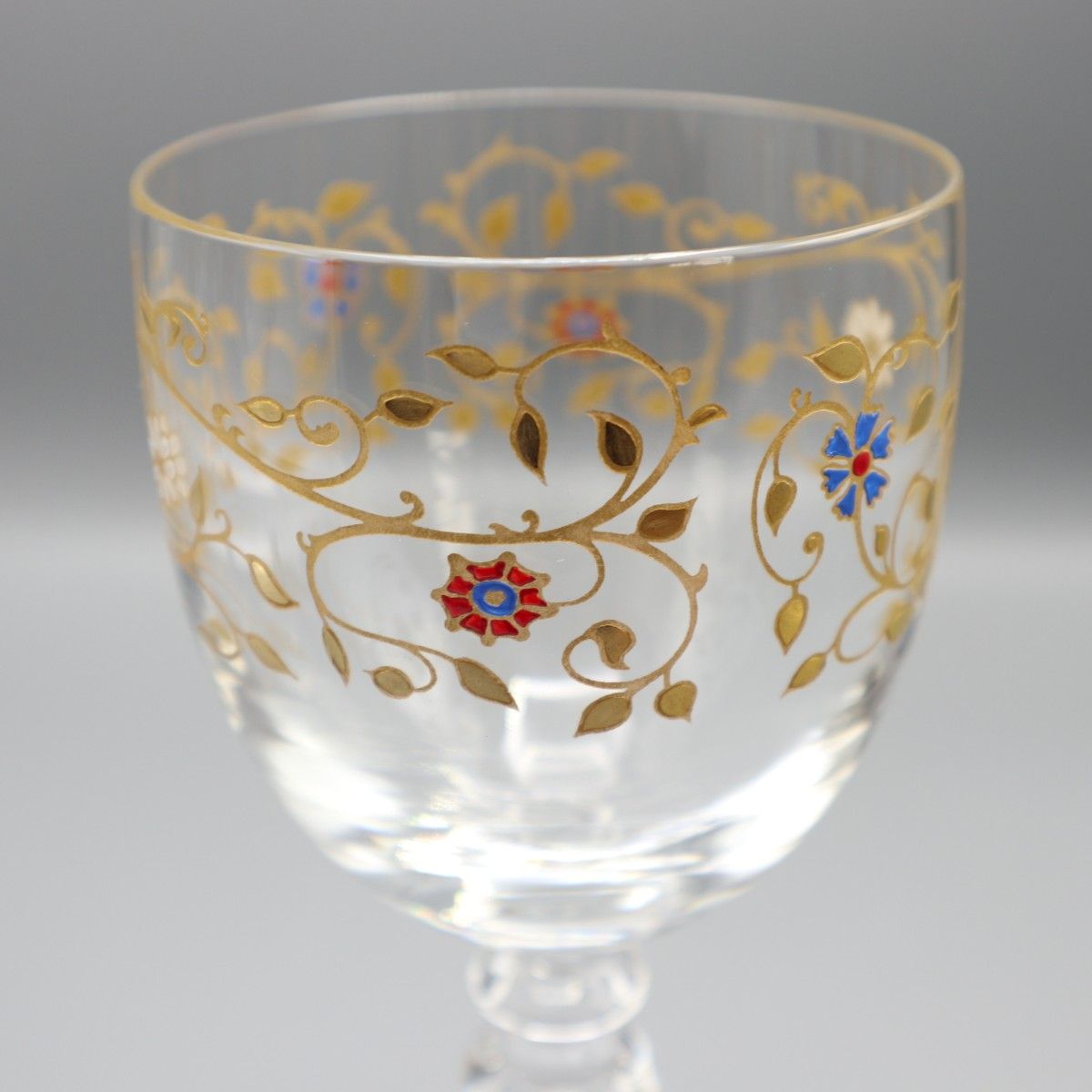 希少/美品 Baccarat オールドバカラ 草花文ワイングラス 4客セット