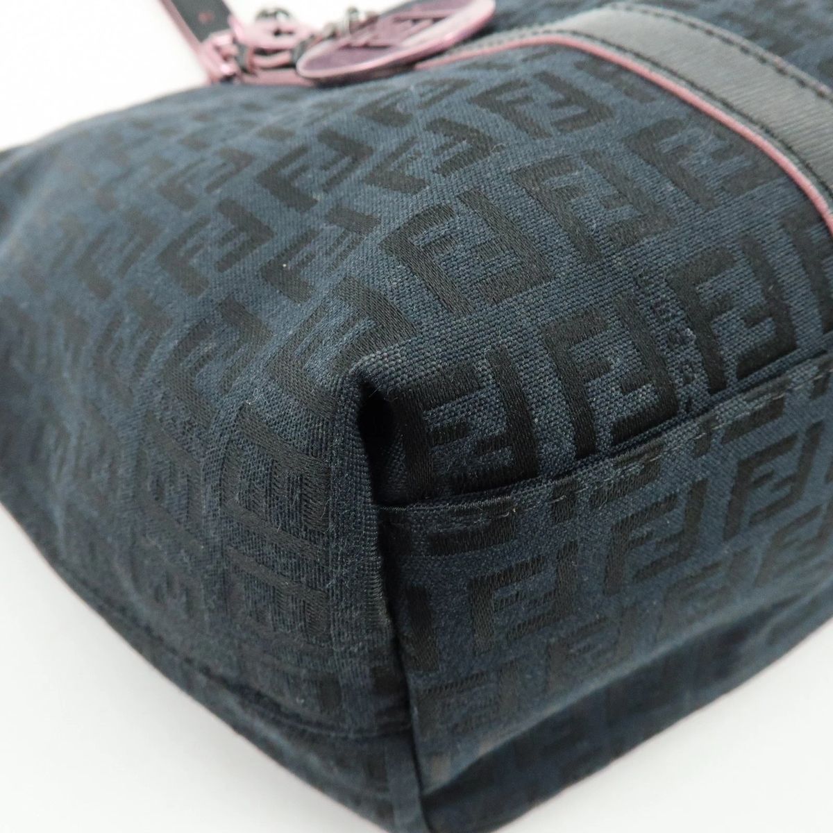 美品】 FENDI フェンディ ズッキーノ キャンバス レザー トートバッグ