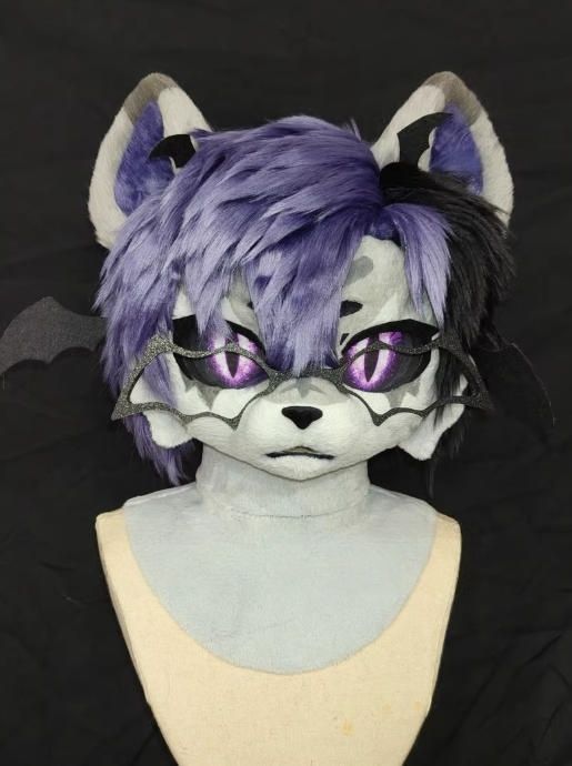 ☆着ぐるみヘッド 虎 NO.523 パープル 全頭ヘッド ケモノ ファースーツ