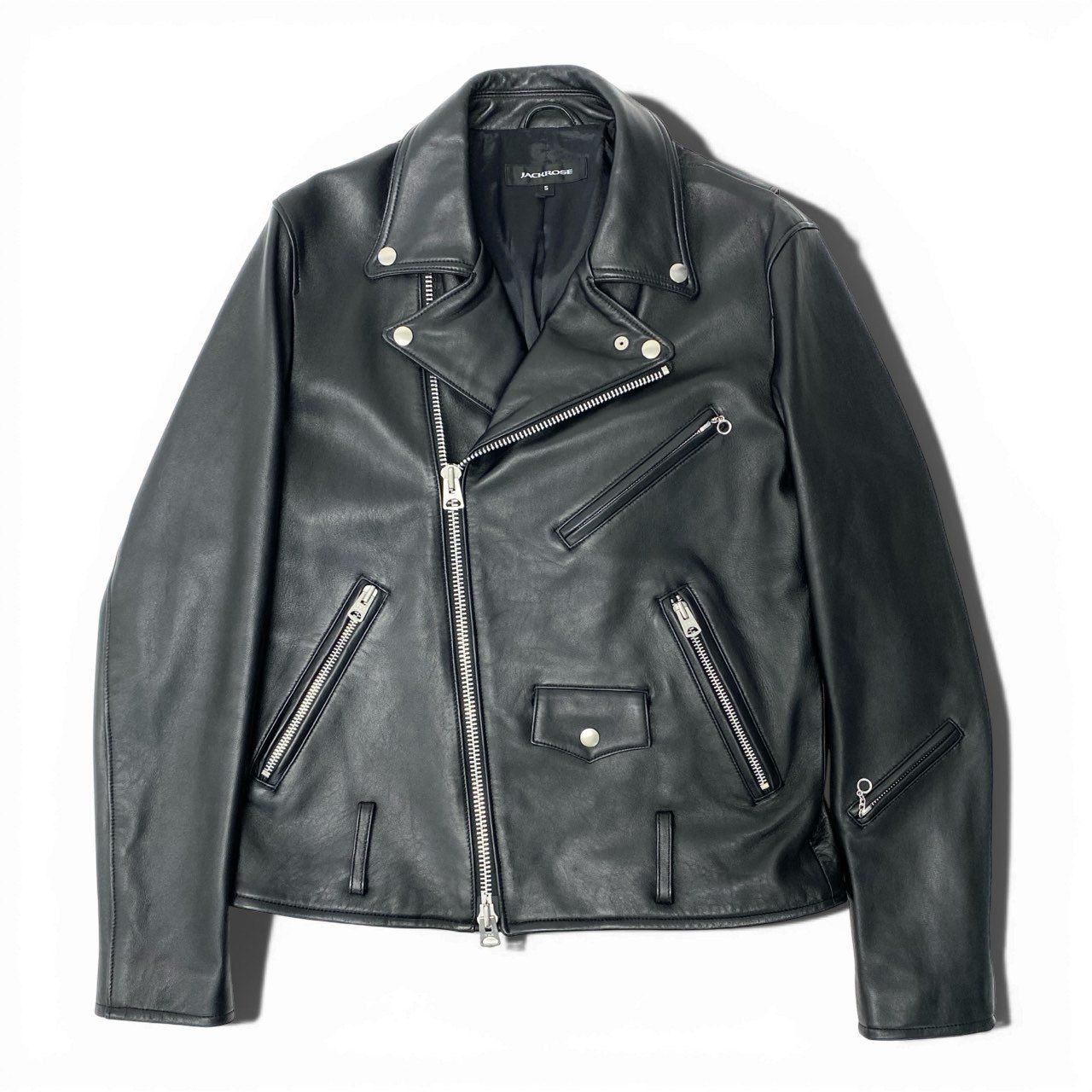 61b4 JACKROSE ジャックローズ ラムレザー ダブルライダースジャケット