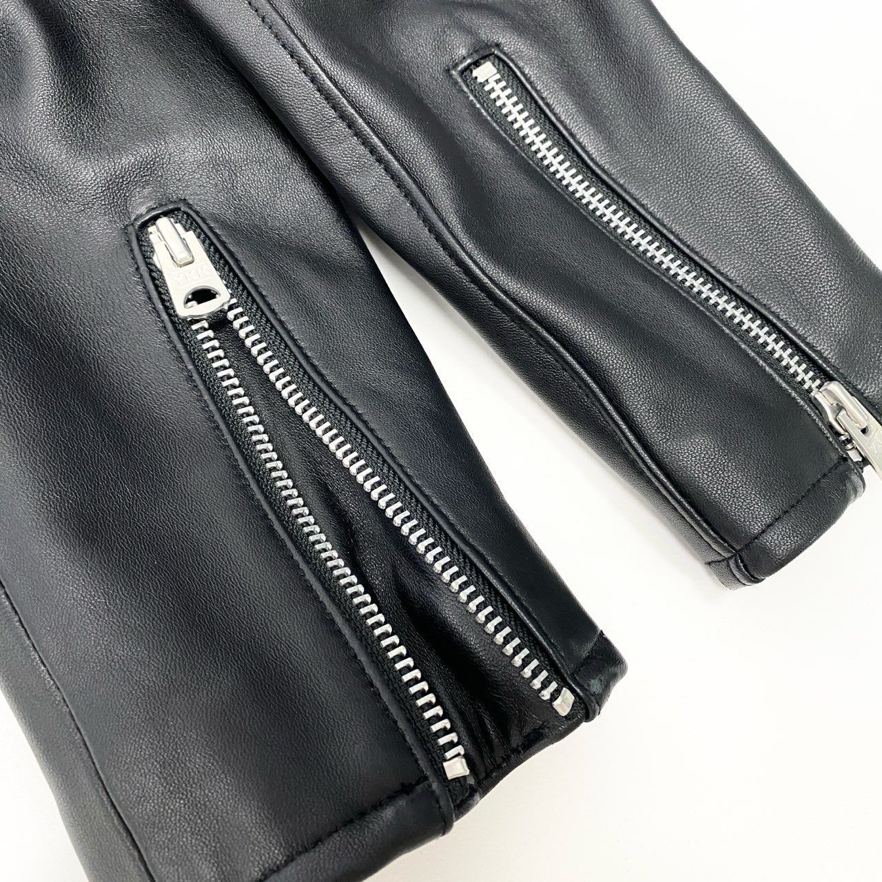 61b4 JACKROSE ジャックローズ ラムレザー ダブルライダースジャケット