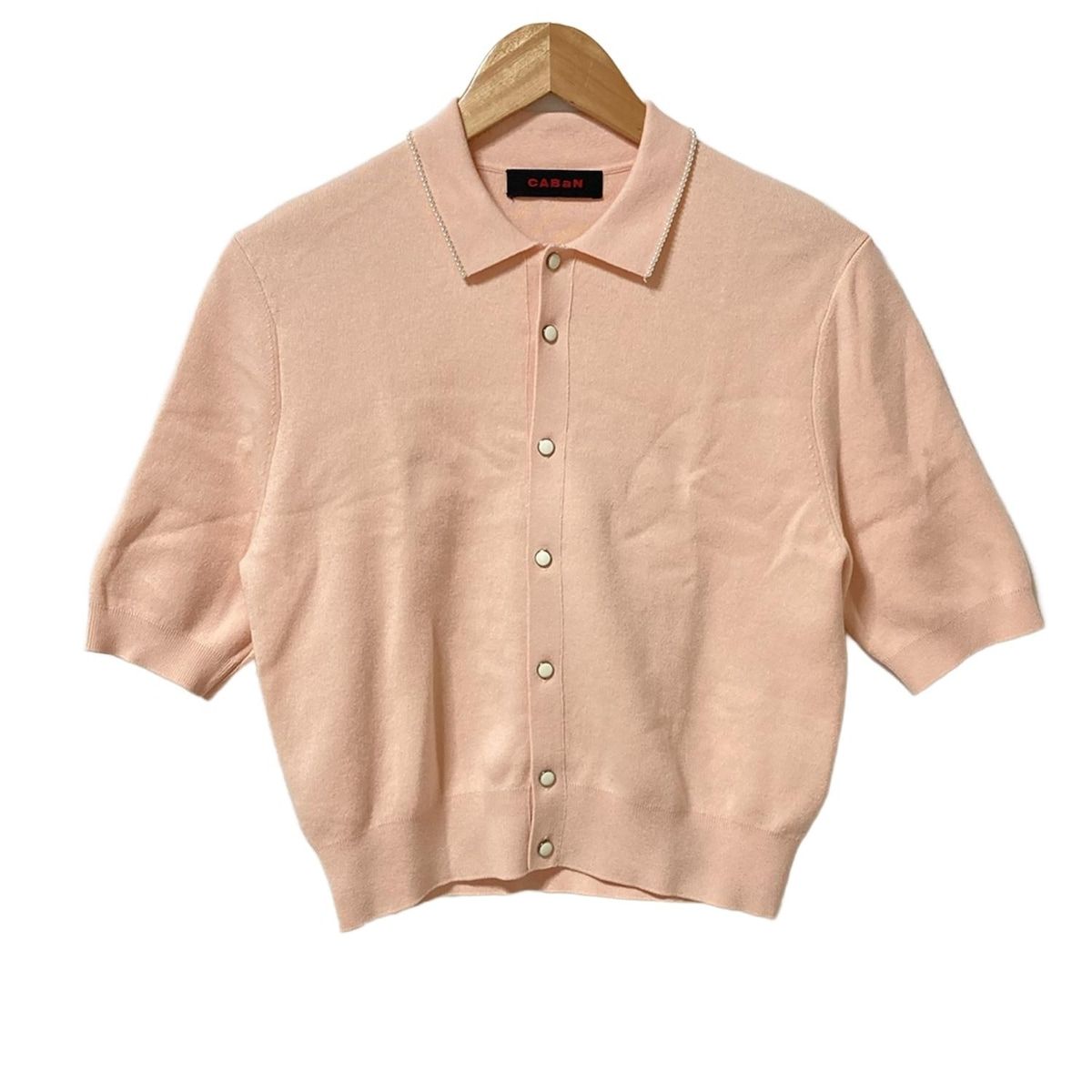 『美品』CABAN ブラウンカーディガン Fサイズ CABaN(キャバン) カーディガン サイズF レディース美品 - ライトピンク