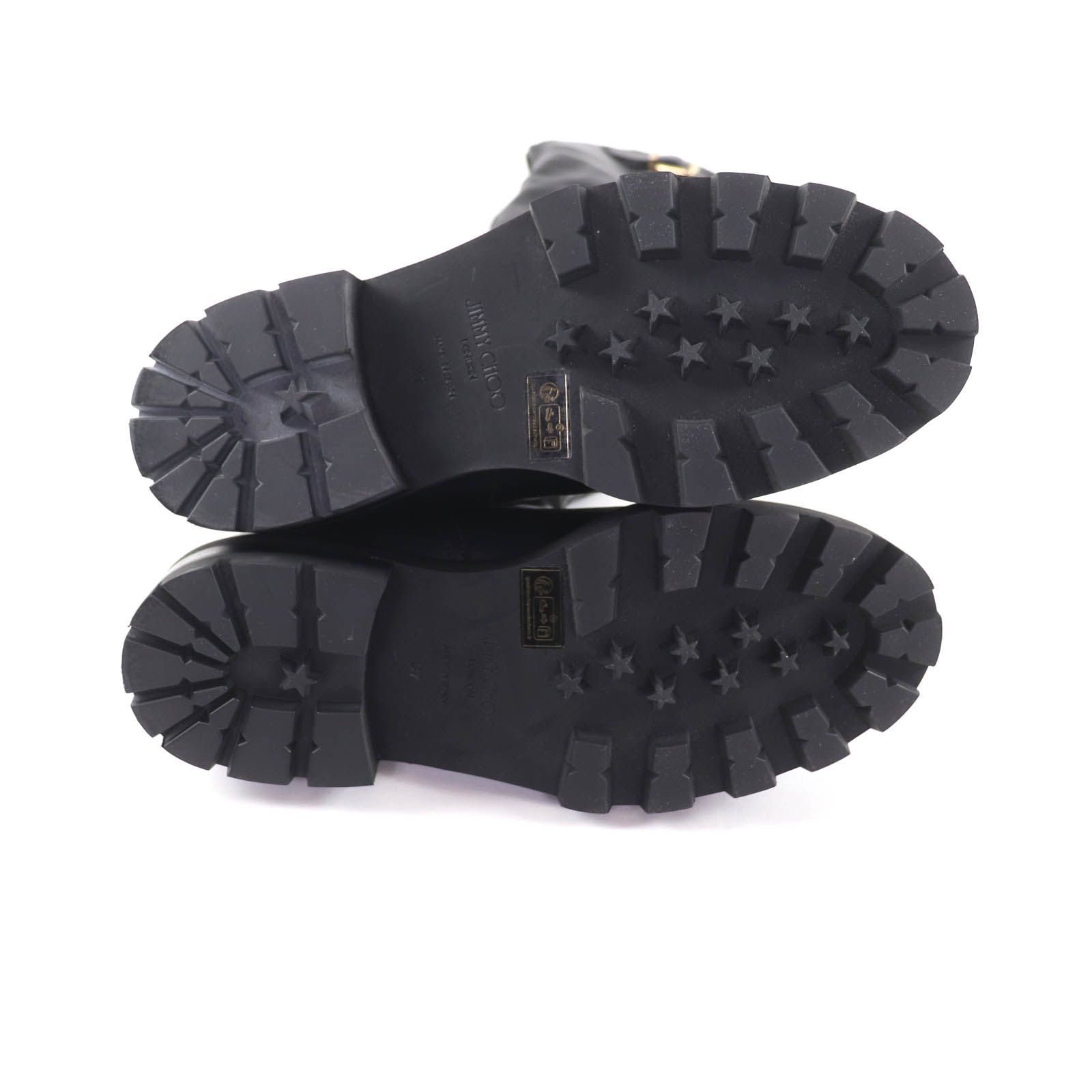 極美品☆JIMMY CHOO ジミーチュウ Biker II Over The Knee レザー JC