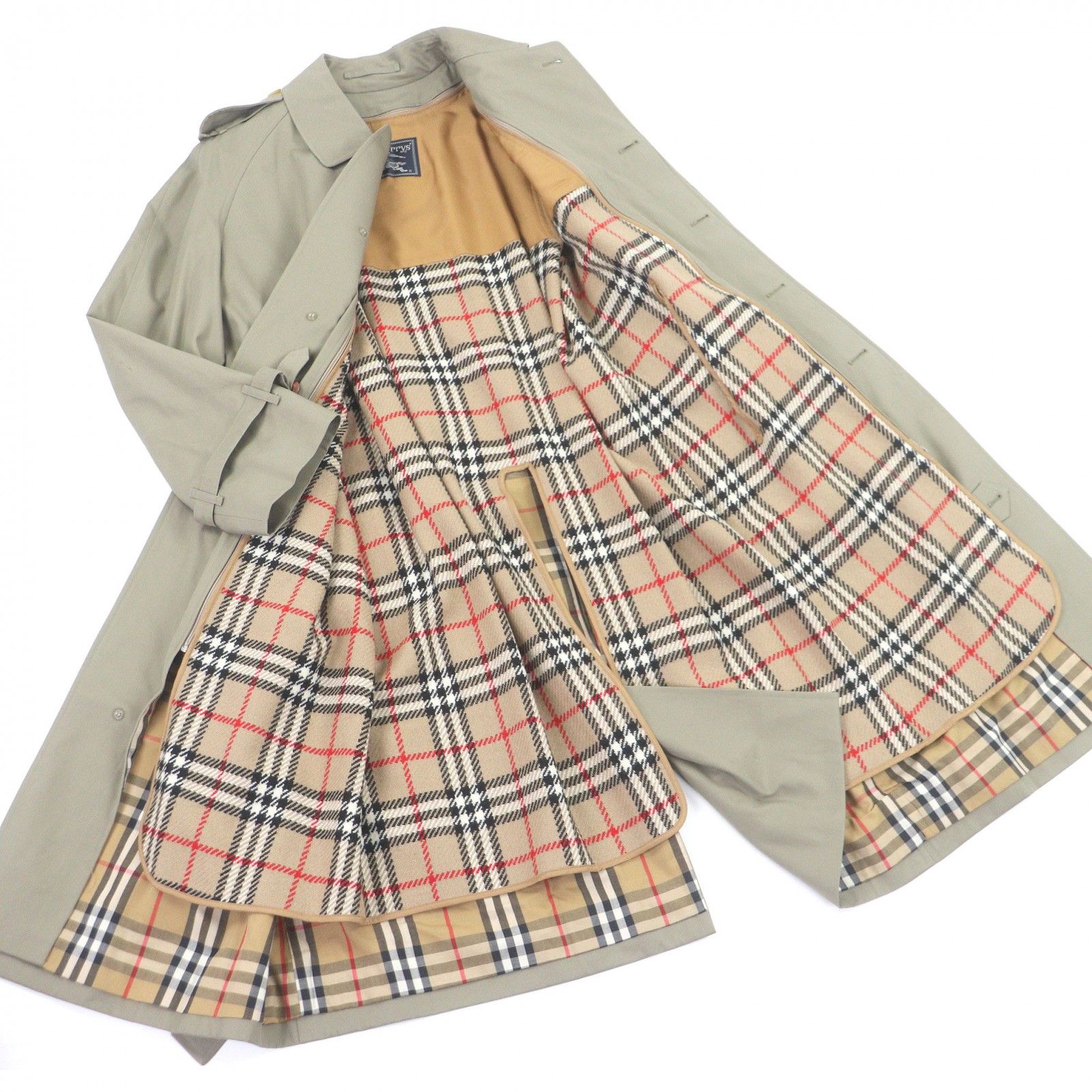 極美品□Burberrys バーバリー ヴィンテージ 裏ノバチェック柄 ウール