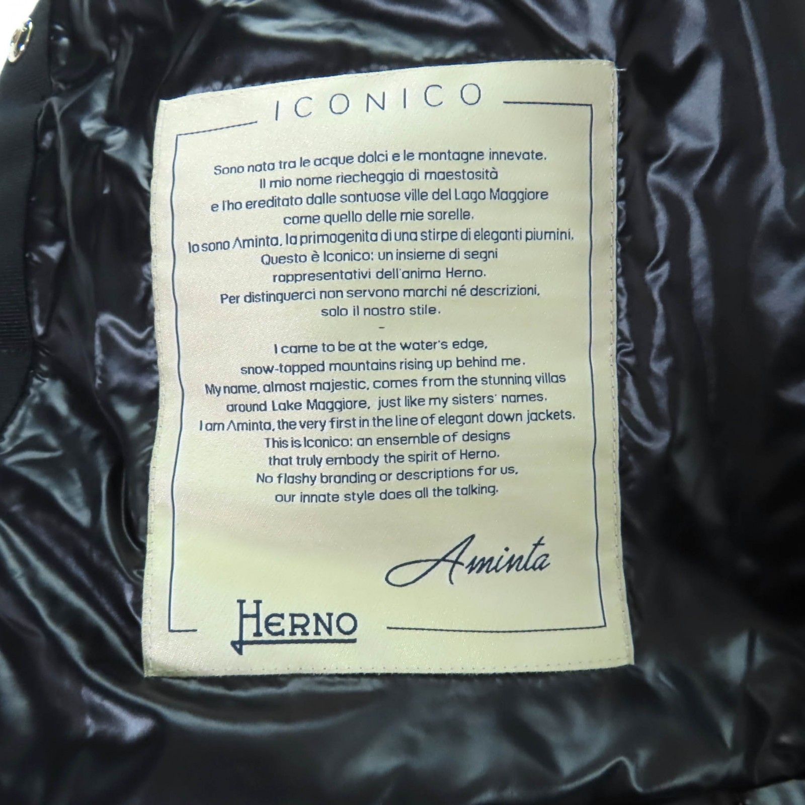 未使用品☆Herno ヘルノ 2025年製 PI0043DIC イコニコ AMINTA アミンタ 