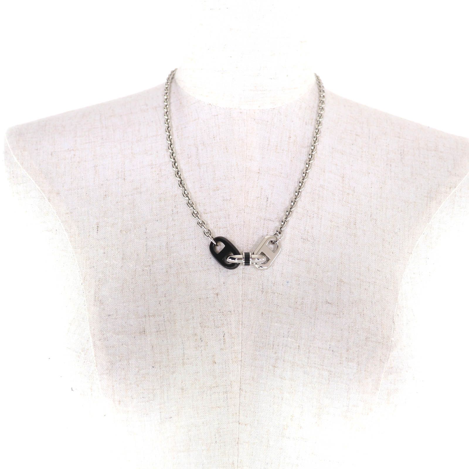 極美品☆HERMES エルメス バッファローホーン マイヨン ネックレス