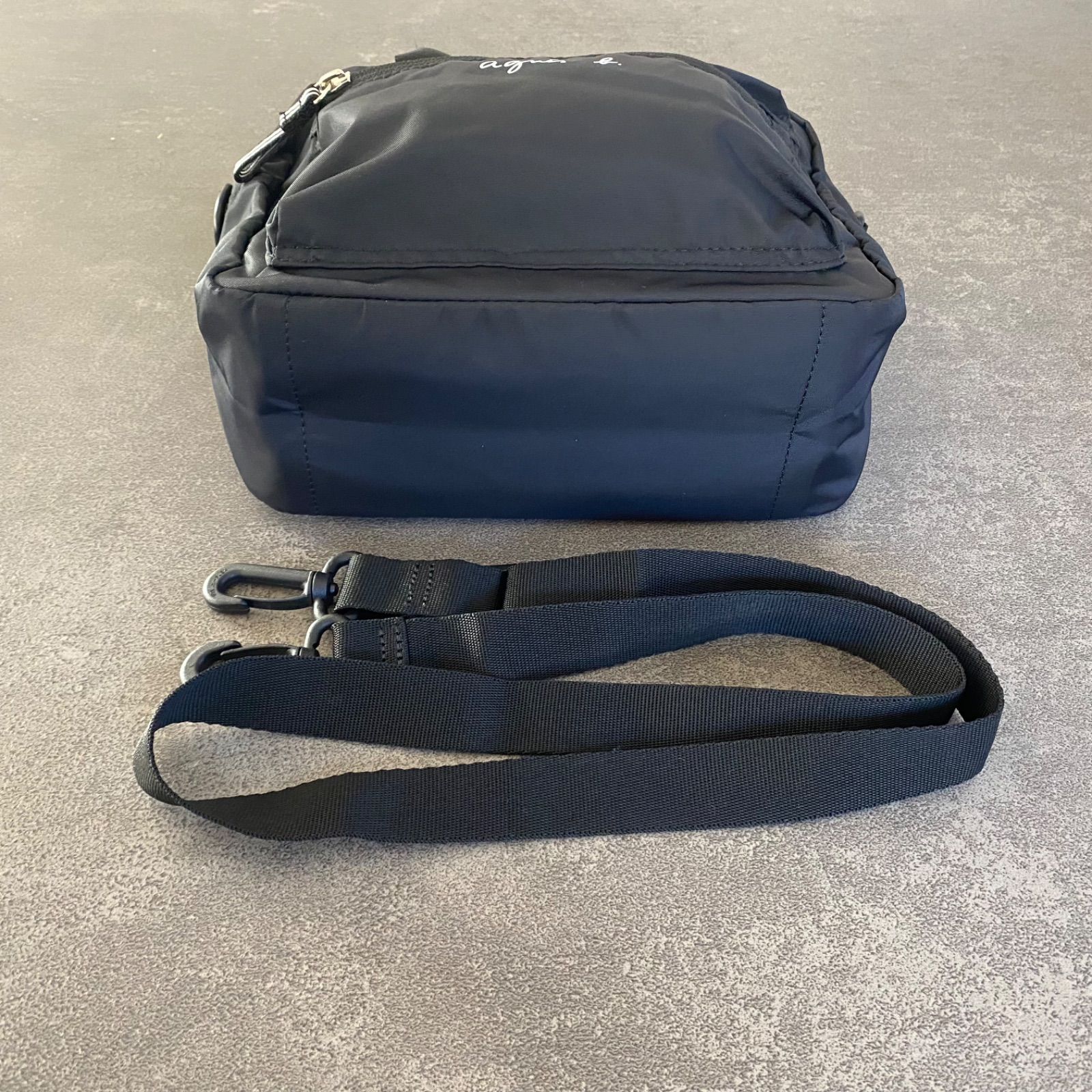 極美品】アニエスベー アンファン 2way キッズ ロゴ通園ショルダー 