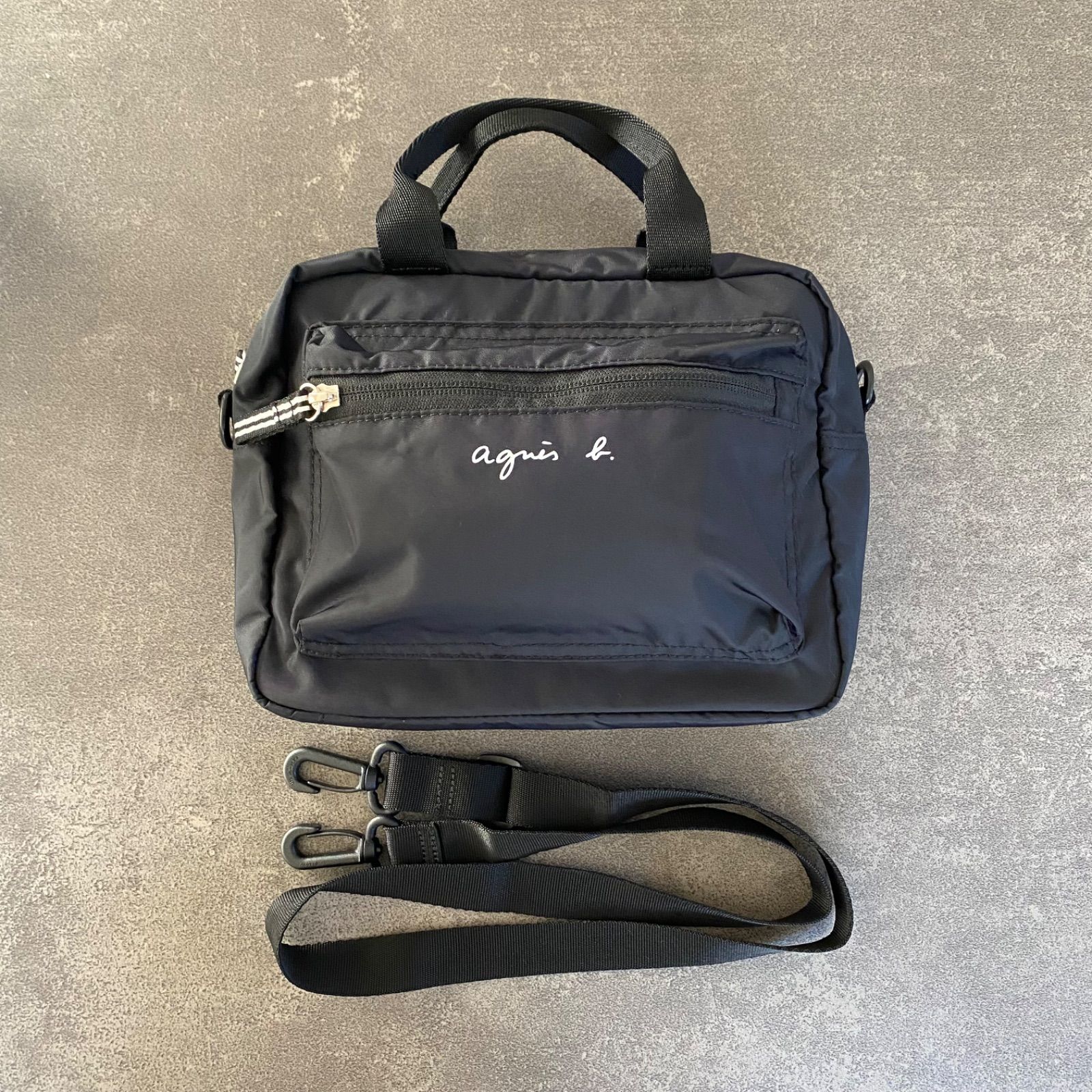 極美品】アニエスベー アンファン 2way キッズ ロゴ通園ショルダー