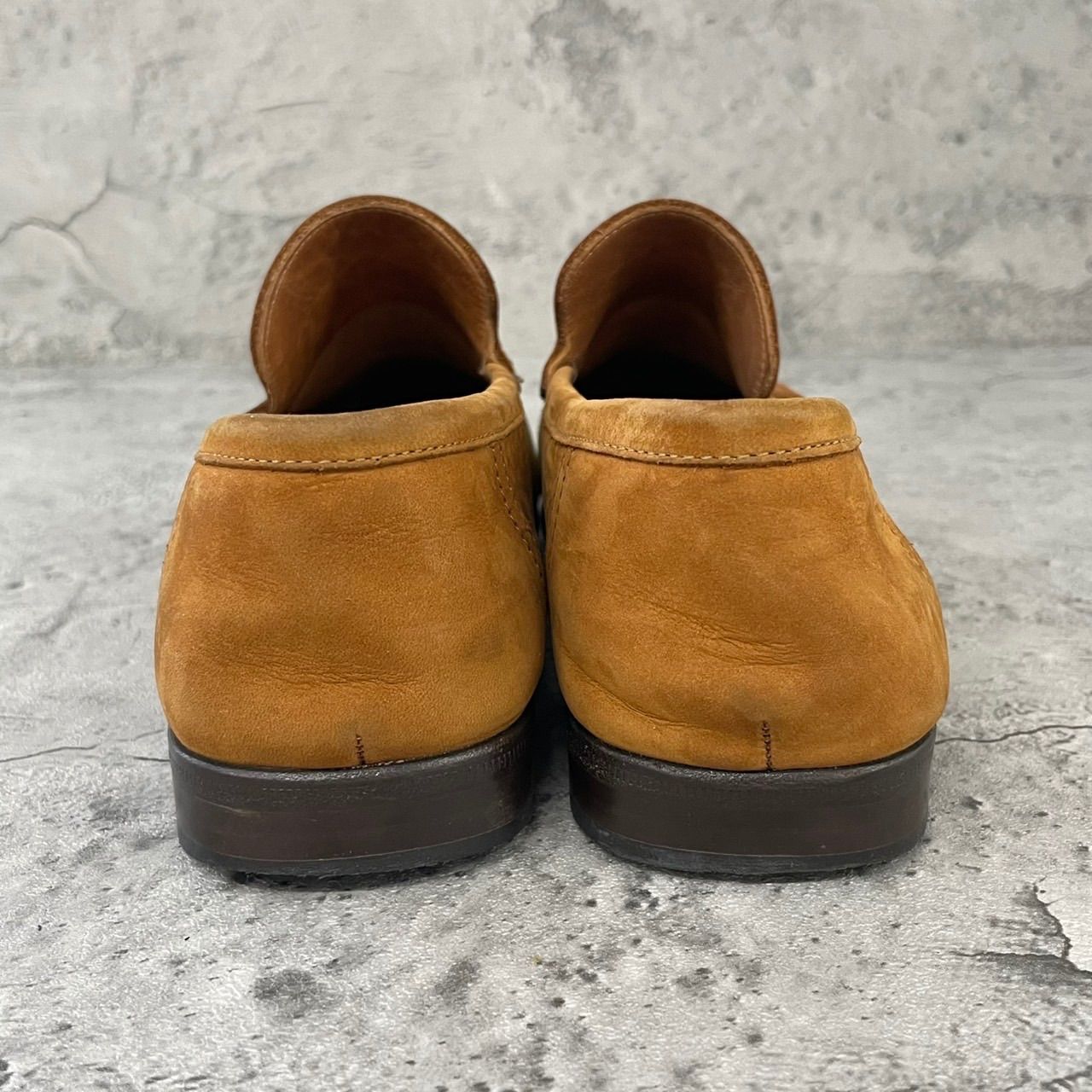 美品 ヒロフ ローファー 茶 ブラウン スウェード スエード スリッポン