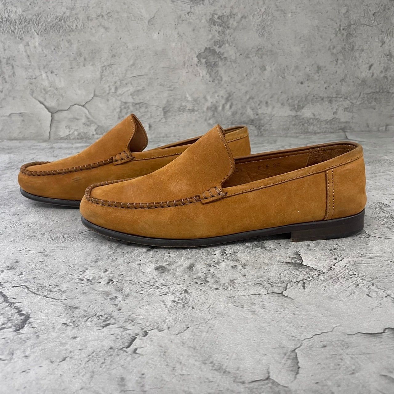 美品 ヒロフ ローファー 茶 ブラウン スウェード スエード スリッポン