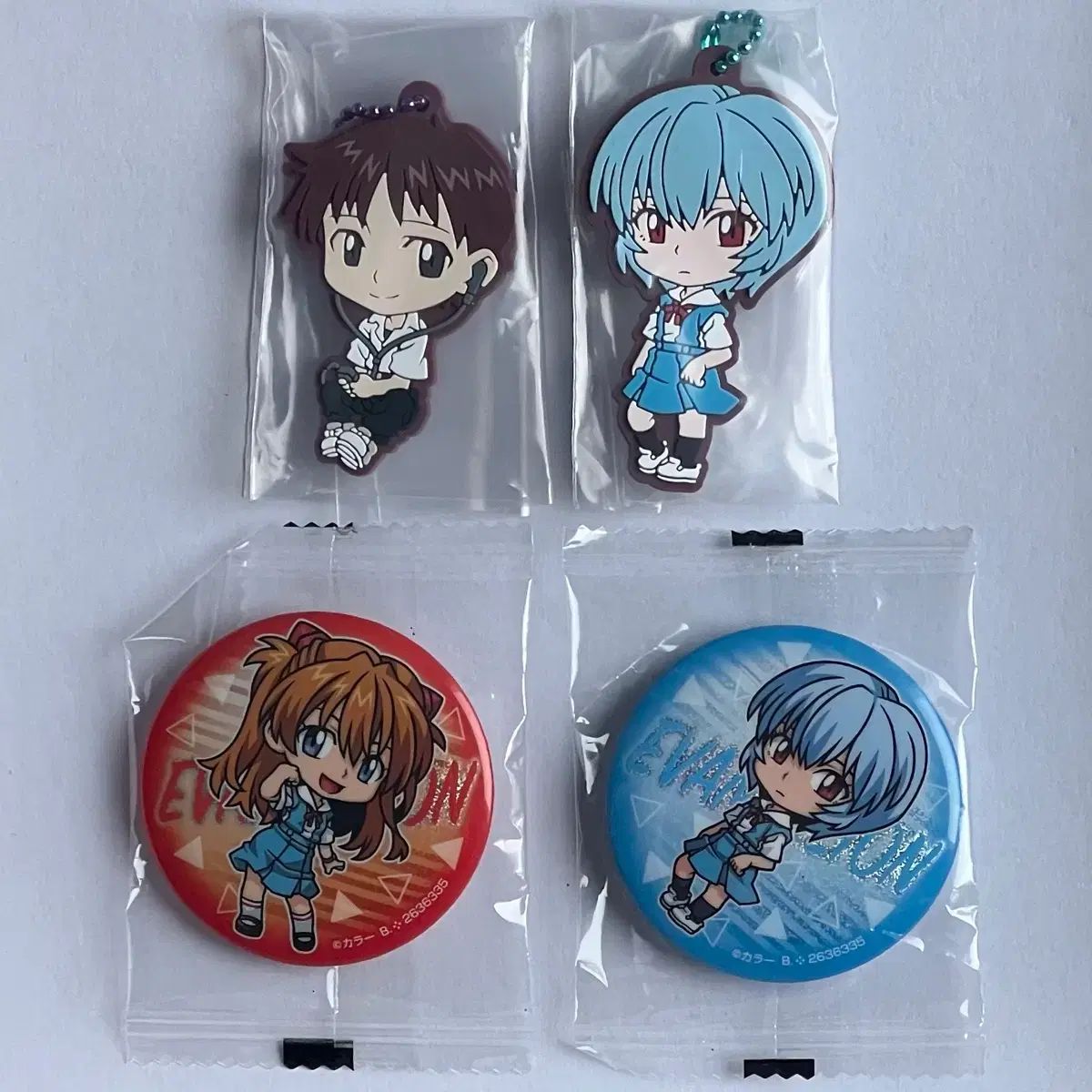 エヴァンゲリオン アソート05 ラバーストラップ キーホルダー 缶バッジ