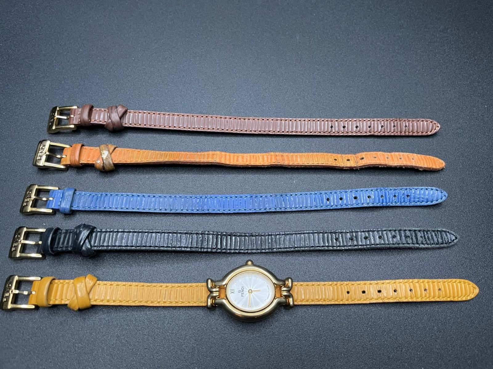 FENDI 640L チェンジベルト 5色 ゴールド レディース クォーツ 腕時計