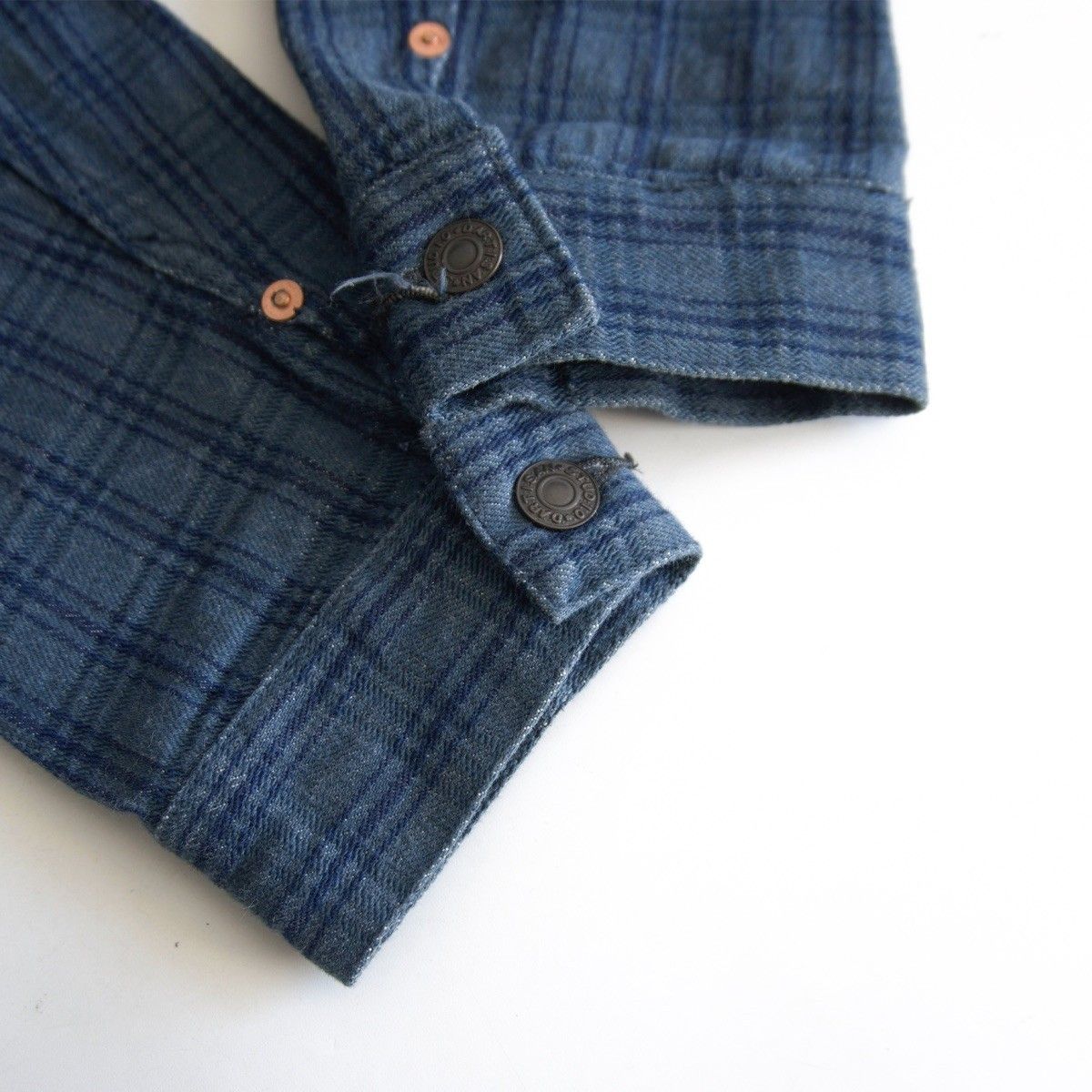 美品】STUDIO D'ARTISAN【カセ染めチェック デニムジャケット】40