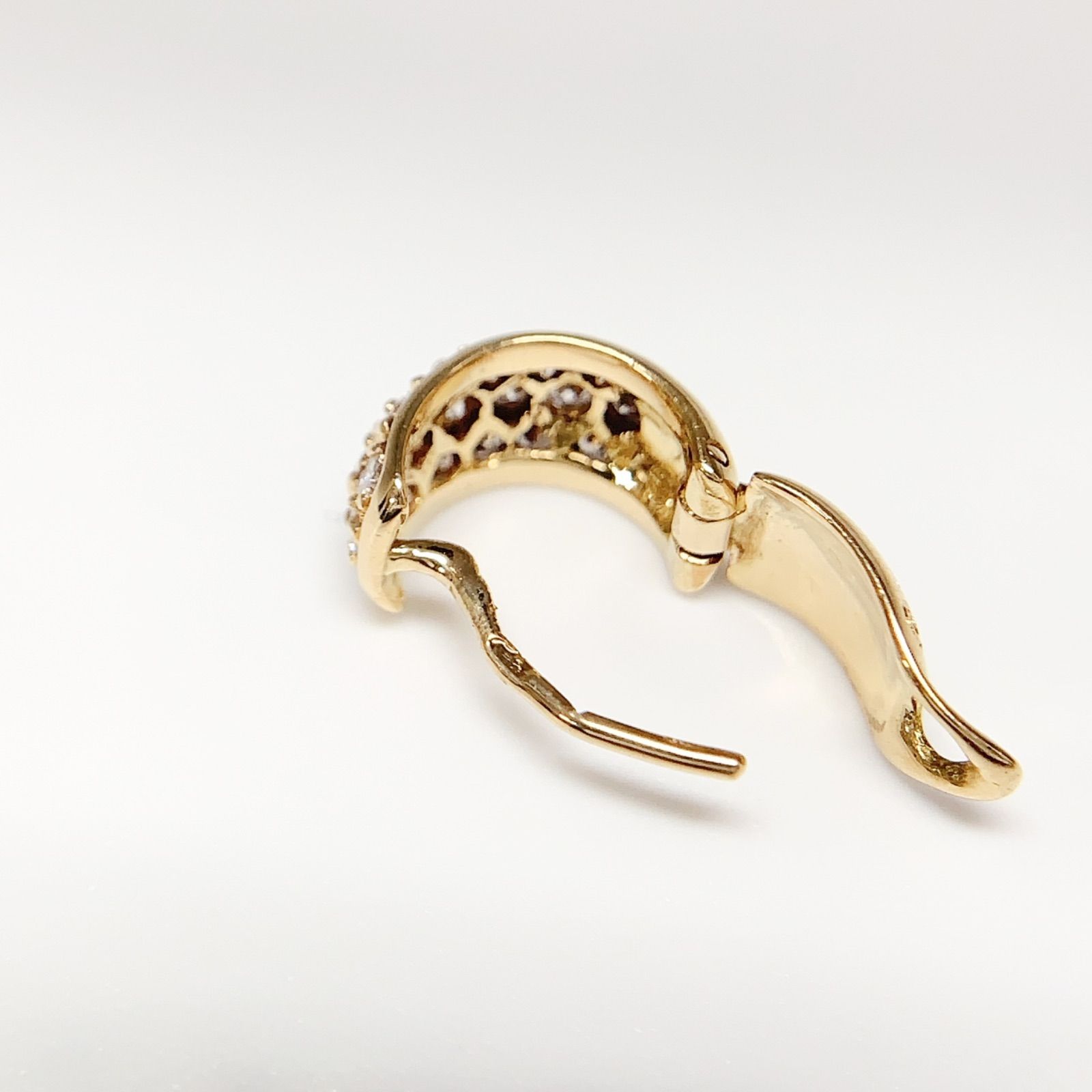 中古】シャネル CHANEL K18YG パヴェ ダイヤモンド ピアス 片耳 - メルカリ