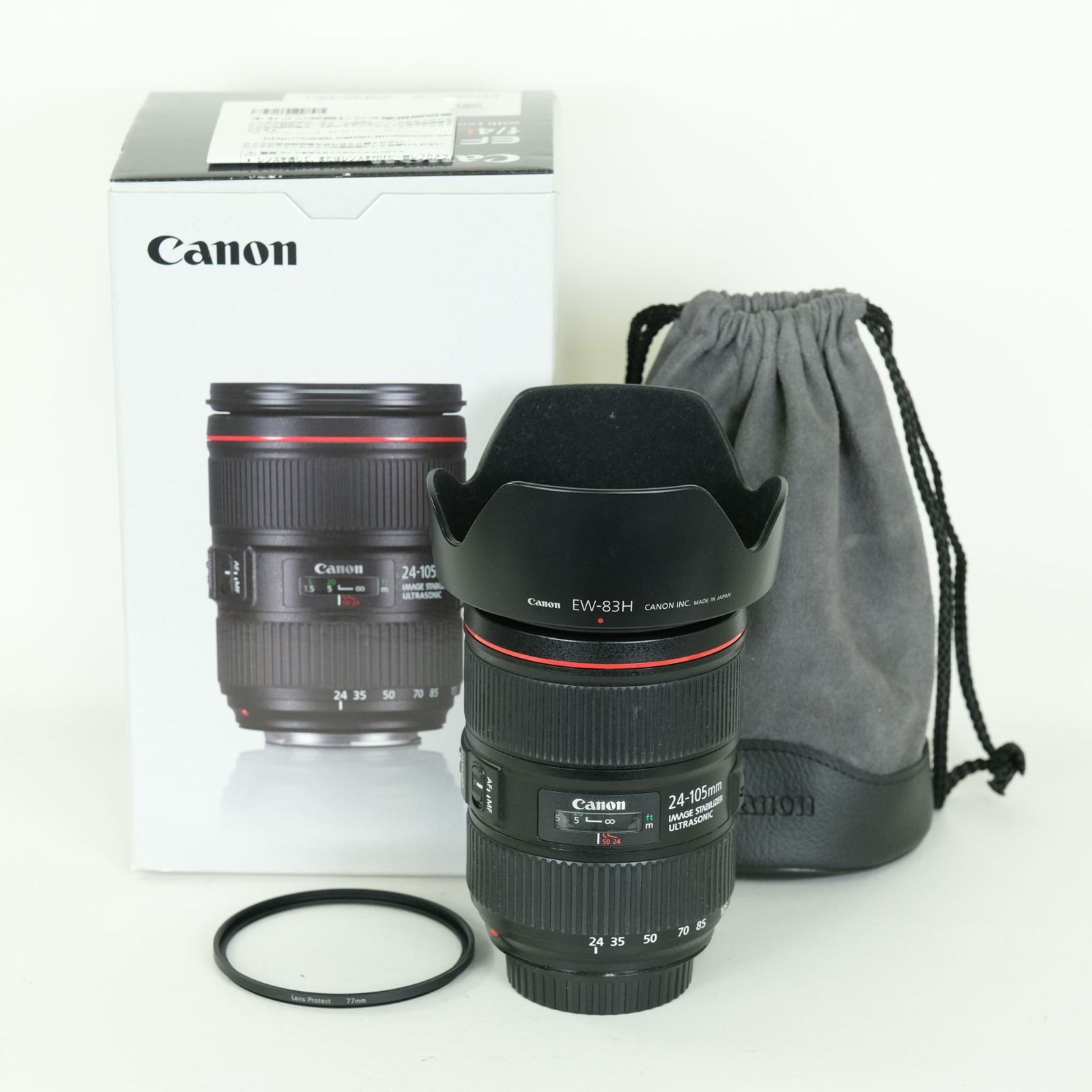 中古美品Canon EF24-105mm f/4L IS USM フィルター付 キヤノン（Canon） 中古 1年保証 美品 Canon EF 24-105mm F4L IS USM