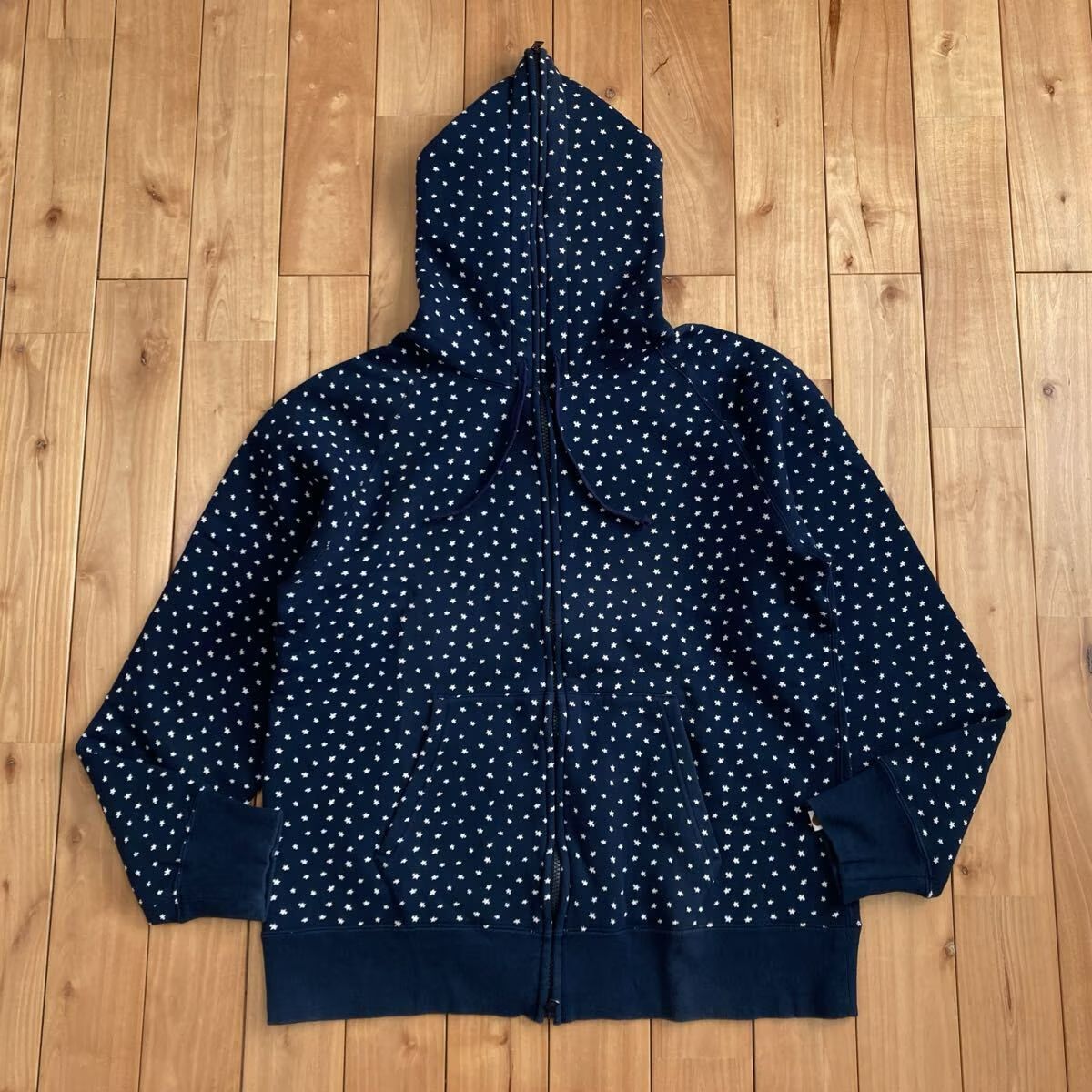 BAPE スター パーカー Lサイズ ネイビー a bathing ape star BAPE STA 