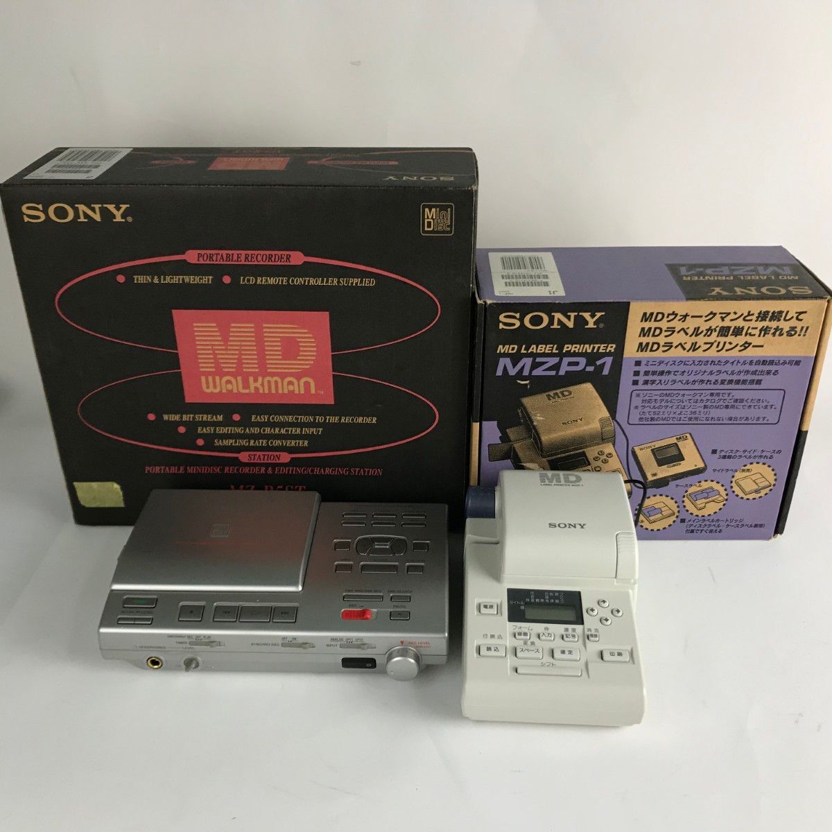 □□SONY ソニー ポータブルMDレコーダー MZ-R5ST ・MZP-1 MDラベル