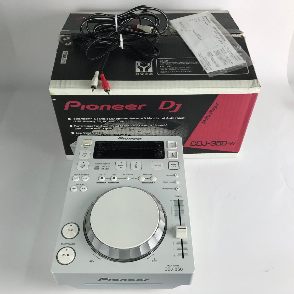 □□Pioneer パイオニア DJ用CDプレーヤー CDJ-350 ホワイト 動作品