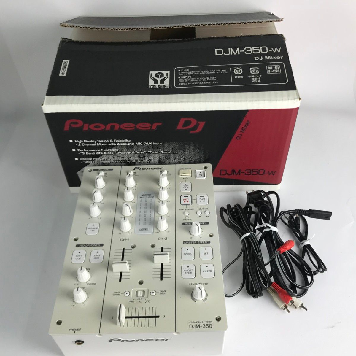 □□Pioneer パイオニア DJミキサー DJM-350 ホワイト 箱付 - メルカリ