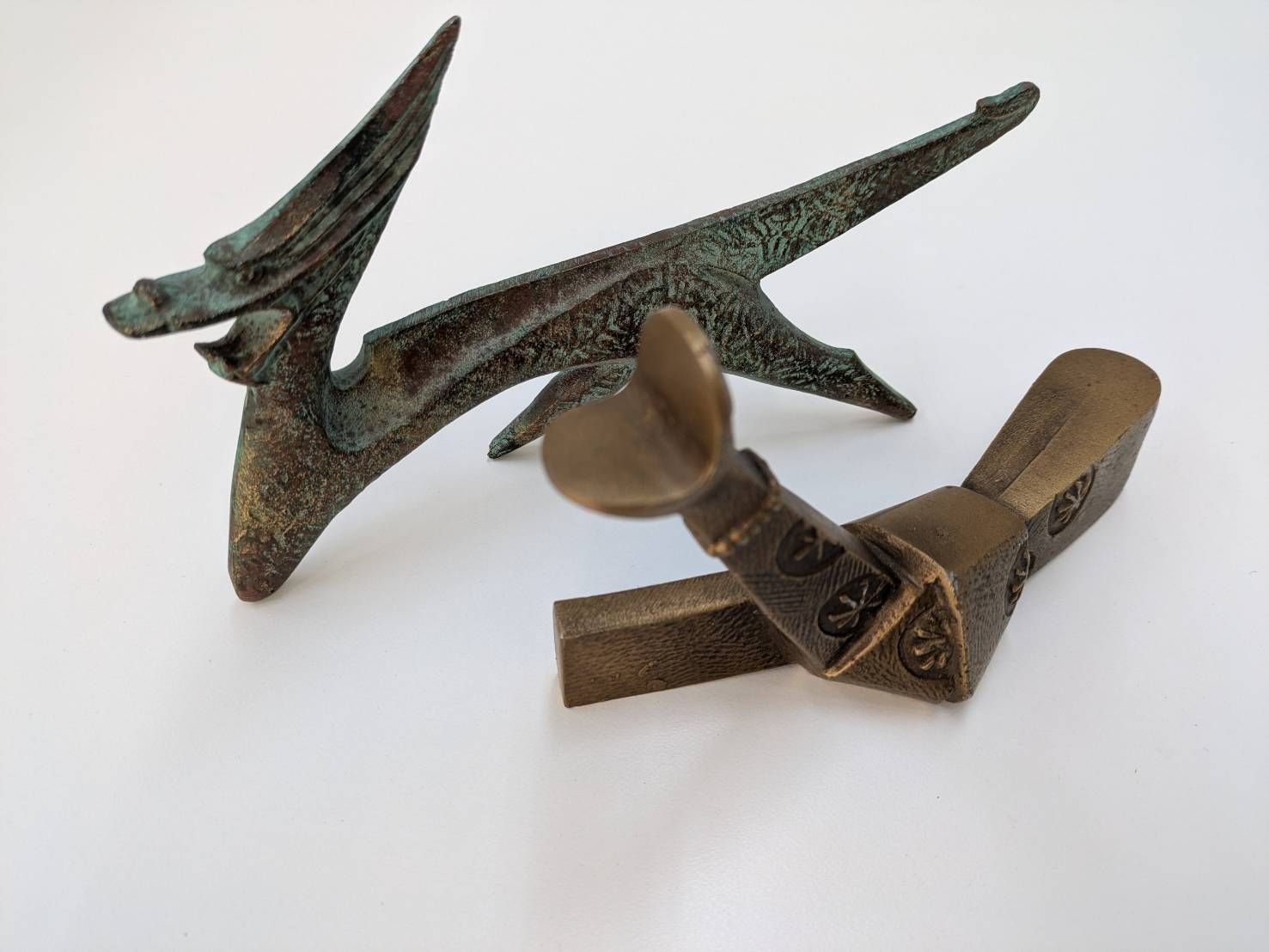 D【保管品】干支 置物 オブジェ セット 美術品 工芸品 三枝惣太郎 金属