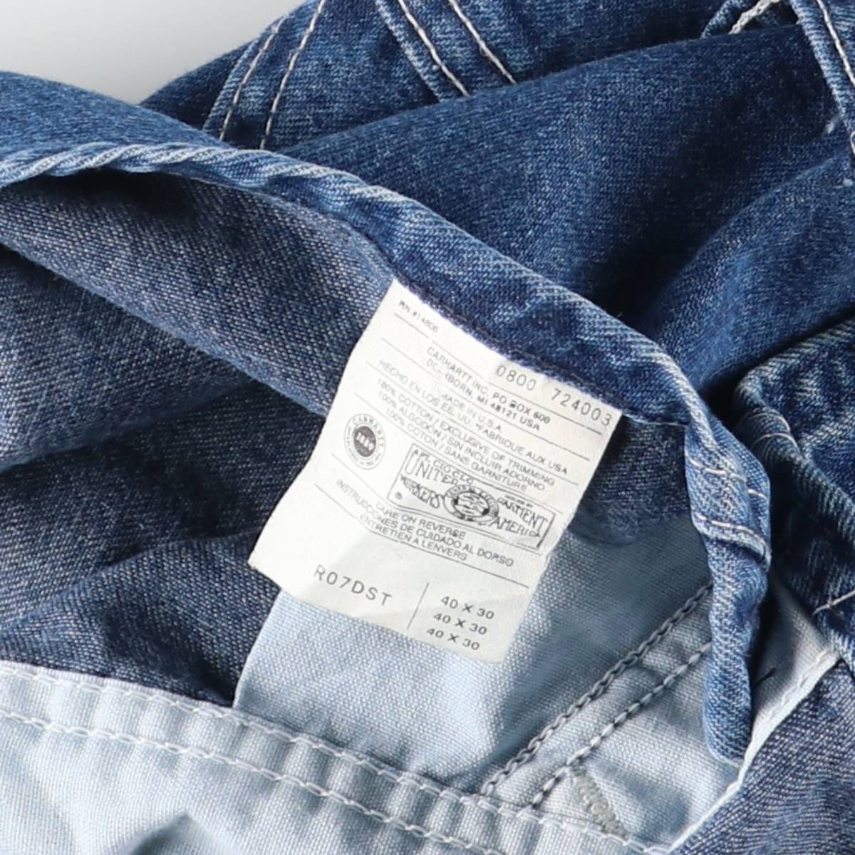 古着 00年代 カーハート Carhartt ビッグサイズ デニムオーバーオール