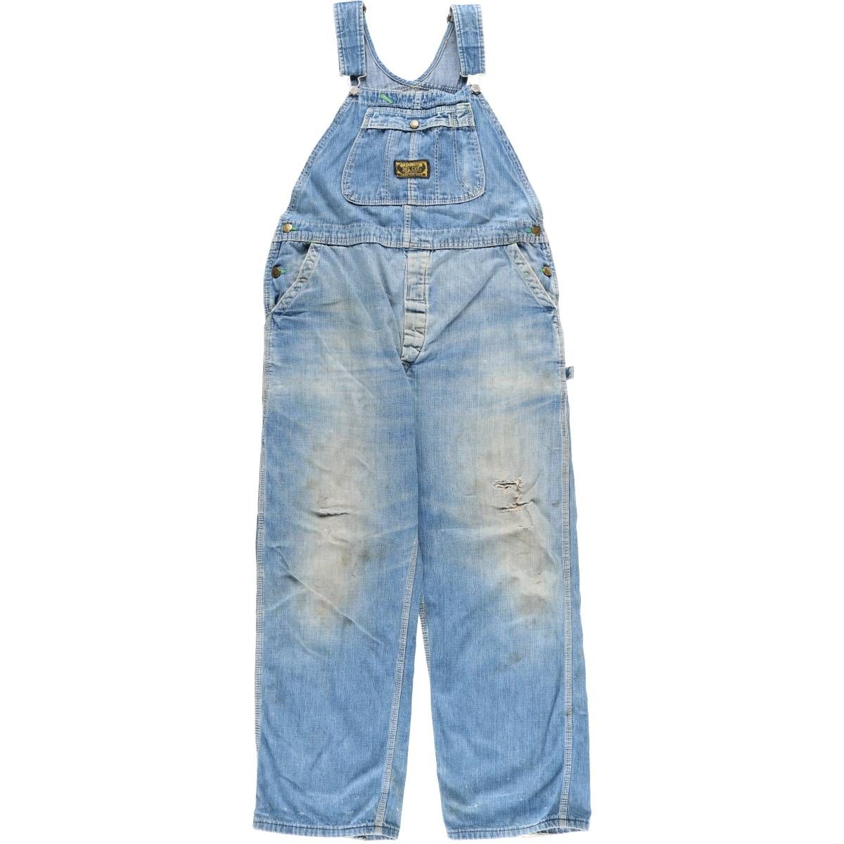 60s～ USA製 WASHINGTON DEE CEE オーバーオール　薄手 古着 60年代 WASHINGTON MFG WASINGTON DEE CEE デニムオーバーオール